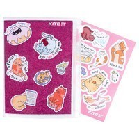 Блокнот Kite Pink cats 80 листів клітинка силіконова обкладинка K22 - 462-1