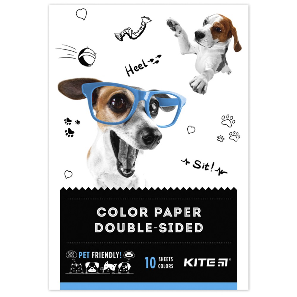 Комплект кольорового двостороннього паперу Kite Dogs A5 2 шт K22 - 293_2pcs