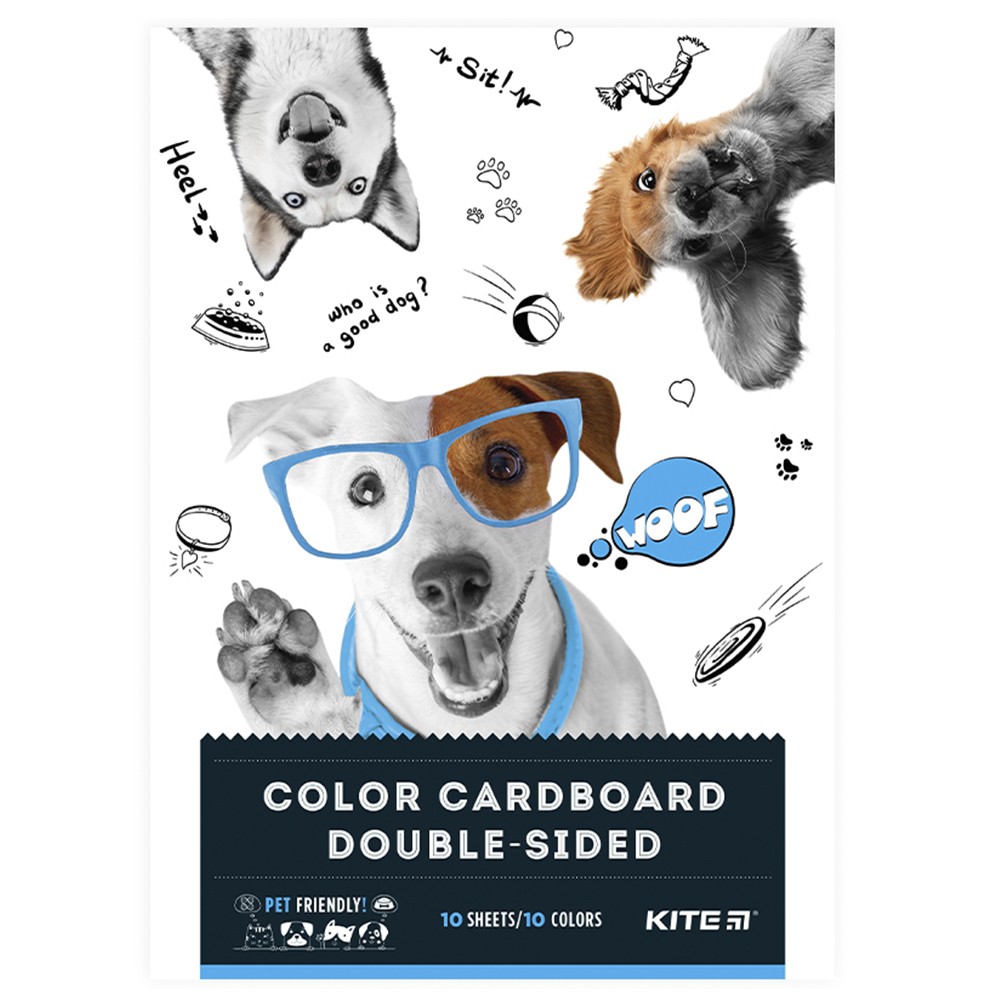 Комплект кольорового двостороннього картону Kite Dogs А4 2 шт K22 - 255-1_2pcs
