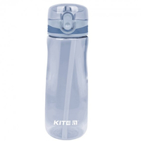 Пляшка для води з трубочкою Kite 600 мл блакитна K22-419-02