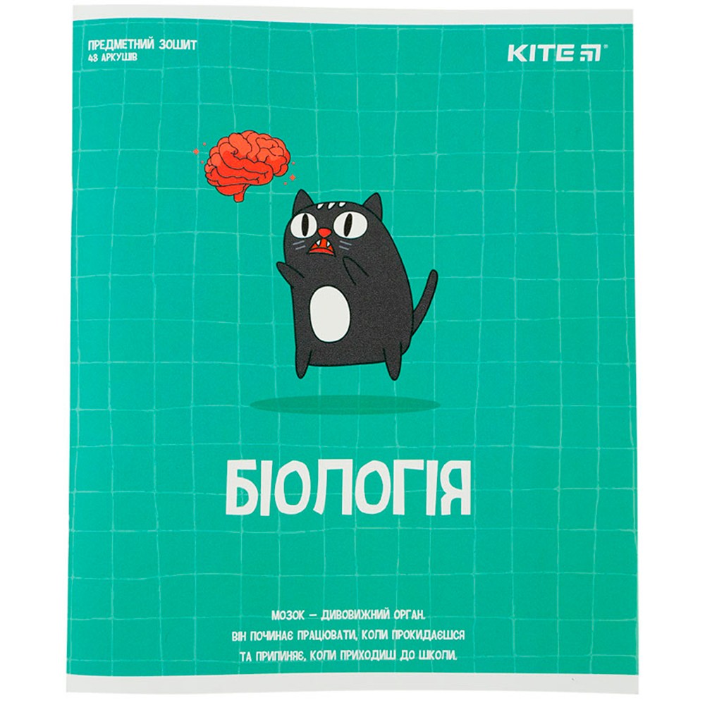Комплект предметних зошитів Kite Cat Біологія, лінія 48 аркушів 8 шт K23-240-17_8pcs