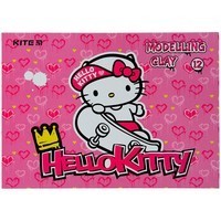 Фото Пластилін восковий Kite Hello Kitty 12 кольорів 240 г HK22-1086