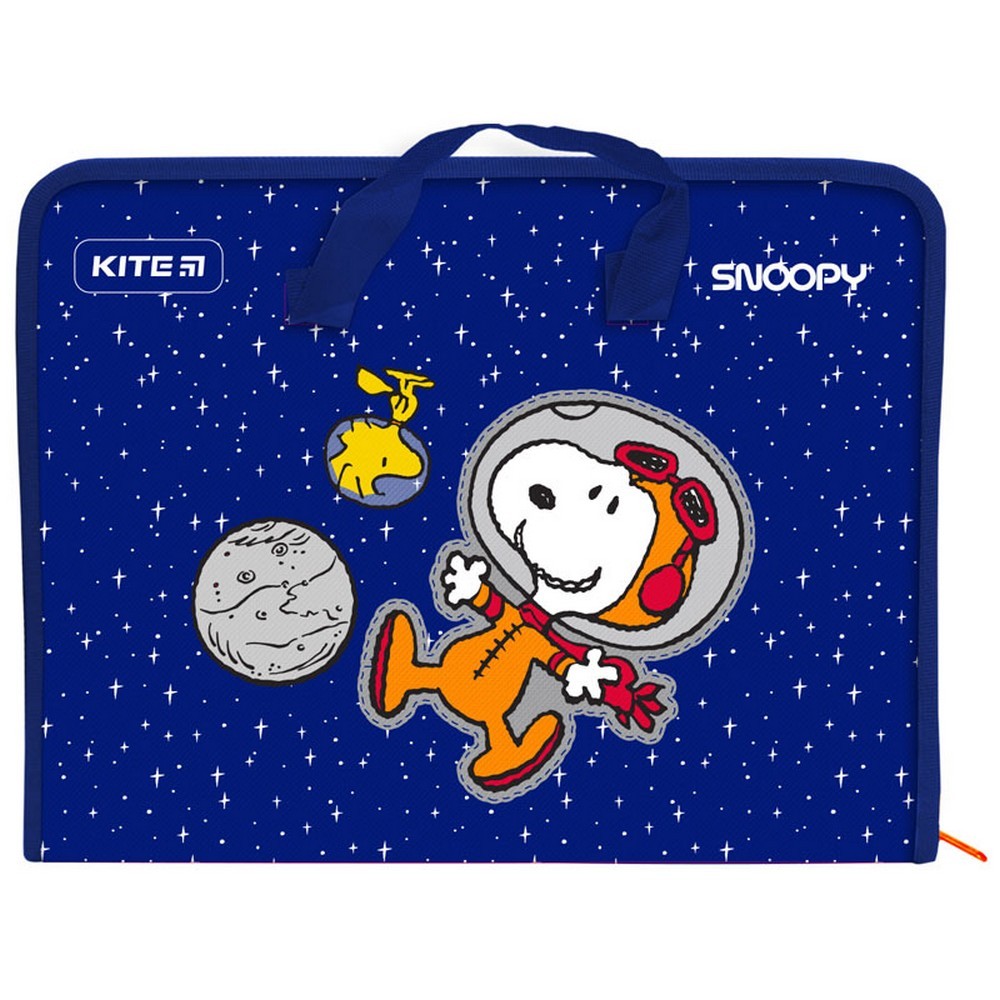 Папка-портфель на блискавці Kite Peanuts Snoopy  A4 SN21-202