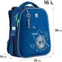 Рюкзак шкільний каркасний Kite Education Goal 16 л синій K24-531M-4