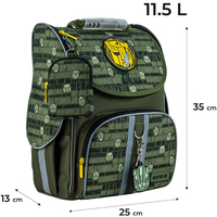Рюкзак шкільний каркасний Kite Education Transformers 11,5 л зелений TF24-501S