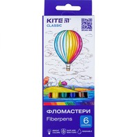 Фото Фломастери Kite Classic 6 кольорів K-446