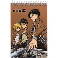 Фото Блокнот Kite Attack on Titan А6 48 листів нелінований AT25-196