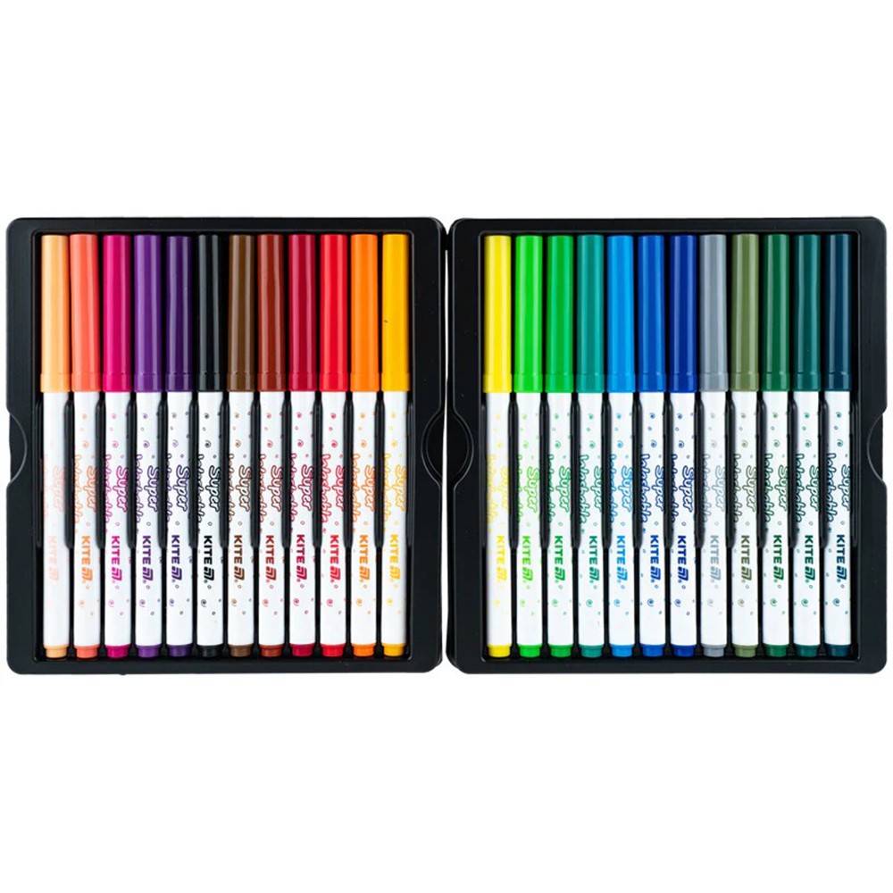 Фломастери Kite Creative Superwashable 24 кольорів K-1153