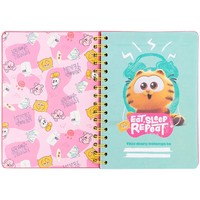 Фото Щоденник на спіралі Kite Garfield тверда обкладинка GF25-438