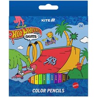Фото Олівці кольорові Kite Hot Wheels 24 шт. HW25-055-2