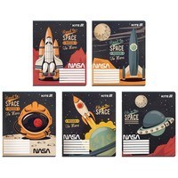 Фото Комплект зошитів шкільних Kite NASA 12 листів в клітину 25 шт NS25-232_25