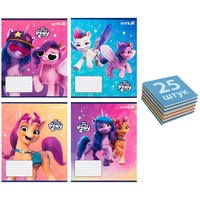 Фото Комплект зошитів шкільних Kite My Little Pony 12 листів в косу лінію 25 шт LP25-235_25