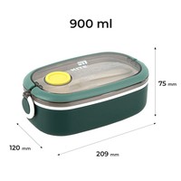 Фото Ланчбокс Kite 900 мл зелений K25-1180-3