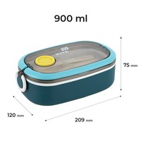 Фото Ланчбокс Kite 900 мл синій K25-1180-2
