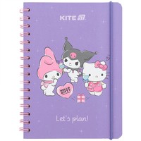 Фото Щоденник на спіралі Kite Kuromi тверда обкладинка HK25-438-1