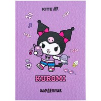 Фото Щоденник шкільний Kite Kuromi тверда обкладинка HK25-262-3
