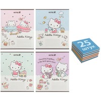 Фото Комплект зошитів шкільних Kite Hello Kitty 12 листів в косу лінію 25 шт HK25-235-1_25