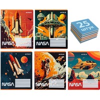 Фото Комплект зошитів шкільних Kite NASA 12 листів в лінію 25 шт NS24-234_25
